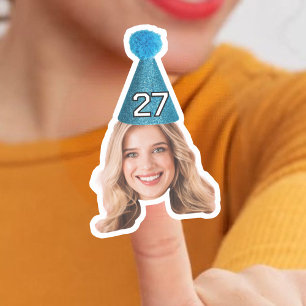 Adesivo Cartaz de rosto, face personalizada, chapéu de fes
