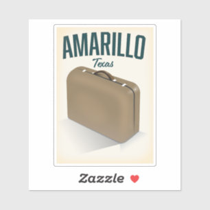 Adesivo cartaz de viagem de Amarillo texas