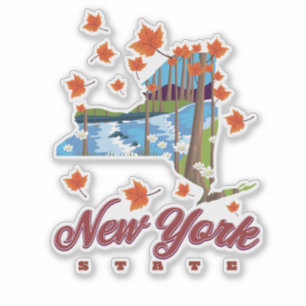 Adesivo Cartaz de viagem do Estado de Nova York