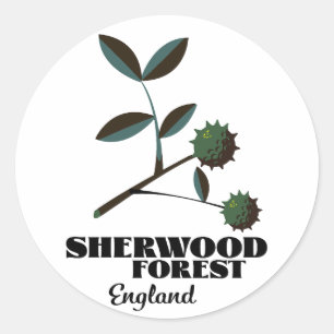 Adesivo Cartaz de viagem Floresta de Sherwood Inglaterra