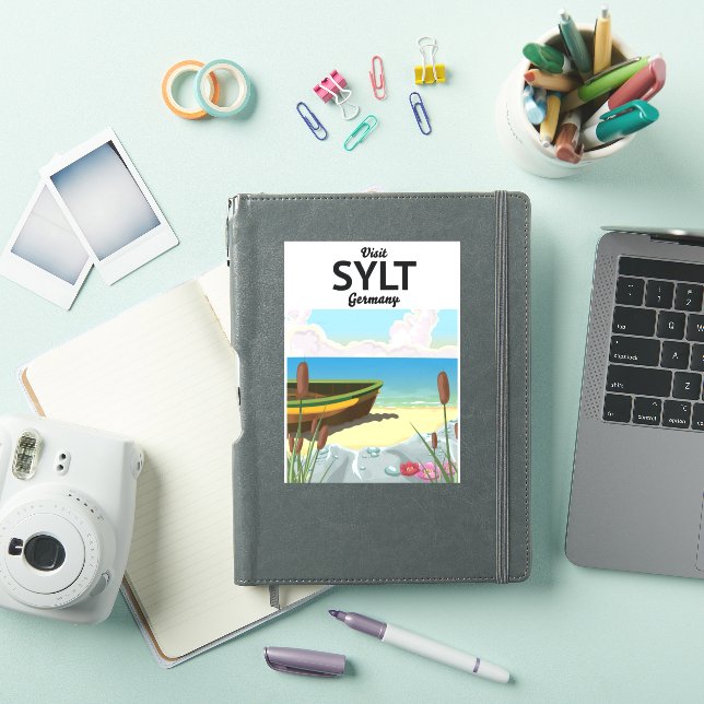 Adesivo Cartaz de viagem Sylt Alemanha (Capa para iPad)