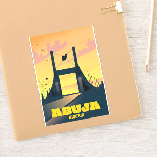 Adesivo Cartaz de viagem vintage do Portão da Cidade de Ab