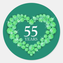 Adesivo Cartaz do aniversário da emerald, 55 anos