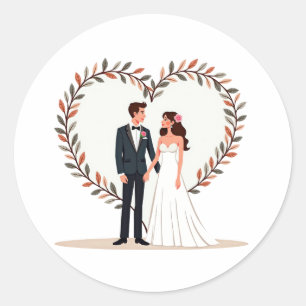 Adesivo Cartaz do casal de casamento