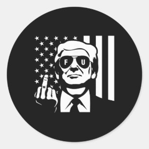 Adesivo Cartaz do Dedo do Meio Trump