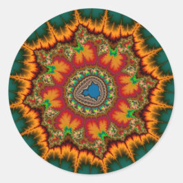 Adesivo Cartaz do Fractal Mandelbrot Verde