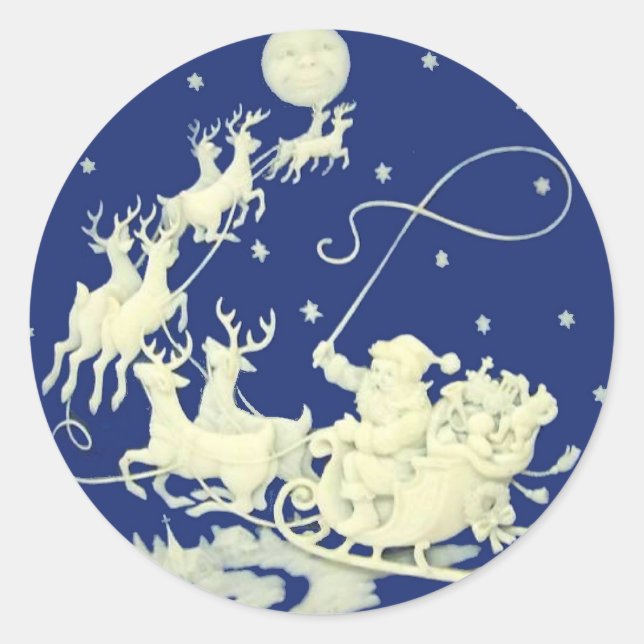 Adesivo Cartaz do Natal Santa Claus (Frente)