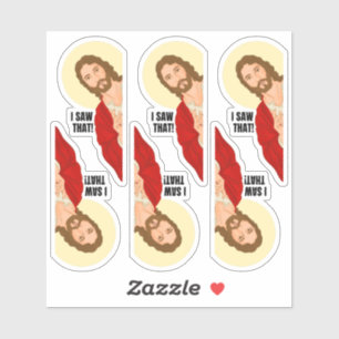 Adesivo Cartaz do retrato de Jesus - Eu vi esse dom religi