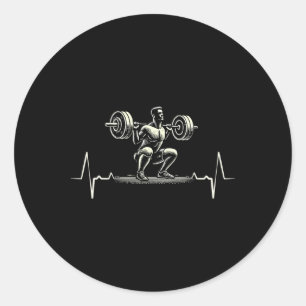 Adesivo Cartaz Ecg Bodybuilder Peso Elevador