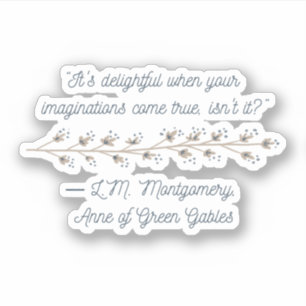 Adesivo Cartaz inspirado em Anne of Green Gables