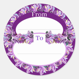 Adesivo Cartaz redondo clássico de alma roxa