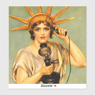 Adesivo Cartaz Vintage da Primeira Guerra Mundial Olá, Aqu