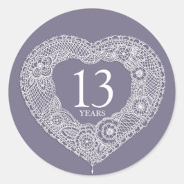 Adesivo Cartazes cardíacos de aniversário de 13 anos