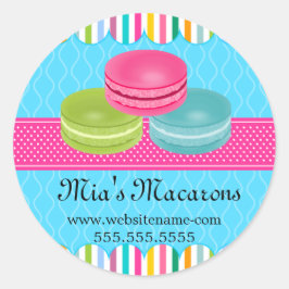 Adesivo Cartazes Coloridos de Macaron Bakery