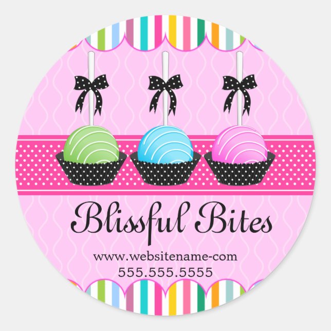 Adesivo Cartazes Coloridos De Pop De Bolo (Frente)