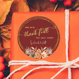 Adesivo Cartazes comerciais de ação de graças para cliente