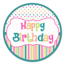 Cartazes de aniversário colorido