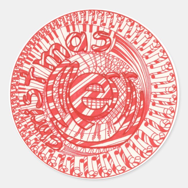 Adesivo Cartazes de balas de Natal felizes (Frente)