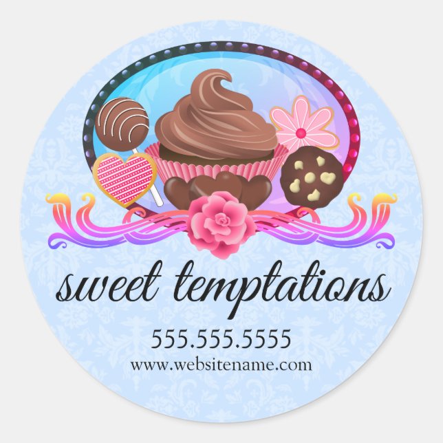 Adesivo Cartazes De Banheiro De Desserts Elegantes (Frente)