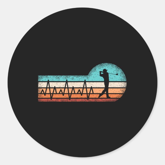 Adesivo Cartazes de Golfe Engraçados Retron Golf Lover Hom (Frente)