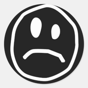 Adesivo Cartazes de rosto infelizes