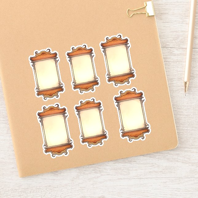 Adesivo Cartazes Vintage Brown com espirais (Notebook)