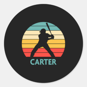 Adesivo Carter Nome Presente Camiseta de Beisebol Personal