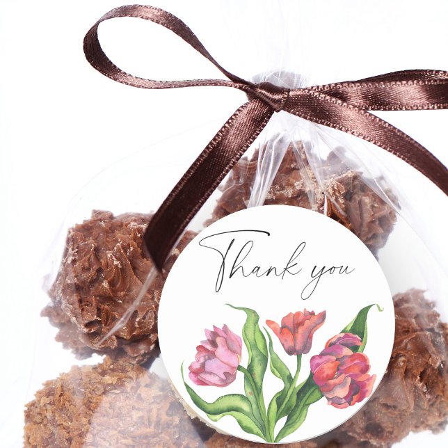 Adesivo Cartões de agradecimentos de flores de buquê aquos (Criador carregado)