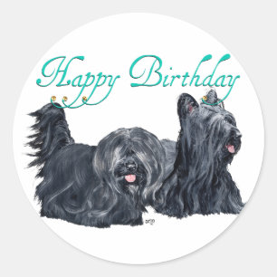 Adesivo Cartões de Aniversário do Skye Terrier
