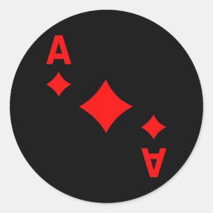 Adesivo Cartões de Cartões Ace de Diamantes