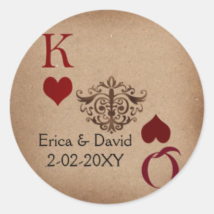 Adesivo Cartões de casamento rústicos de Las Vegas