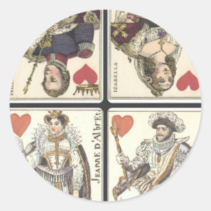 Adesivo Cartões de jogo do vintage - reis e Queens dos