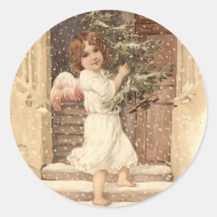 Adesivo Cartões de Natal bonito do Victorian
