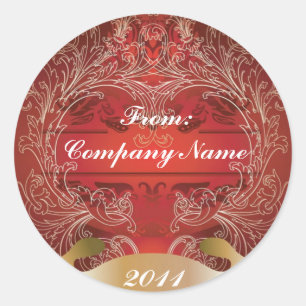 Adesivo Cartões de natal corporativos Dourados e vermelhos