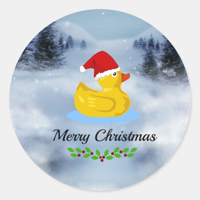 Adesivo Cartões de natal de Borracha Ducky (Frente)