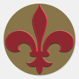 Adesivo Cartões de natal de Bronze e Flor Vermelho Profund