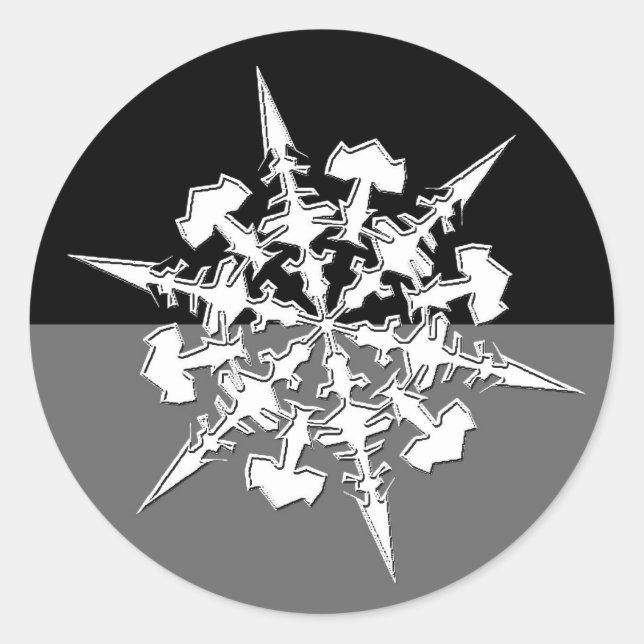 Adesivo Cartões de natal de flocos de neve do Designer (Frente)