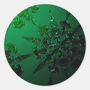 Adesivo Cartões de Natal de Ornamento de Árvore Verde