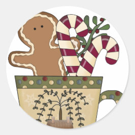 Adesivo Cartões de natal de pão de Natal