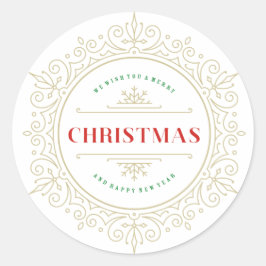 Adesivo Cartões de natal de Quadro de Ornamentado Elegante