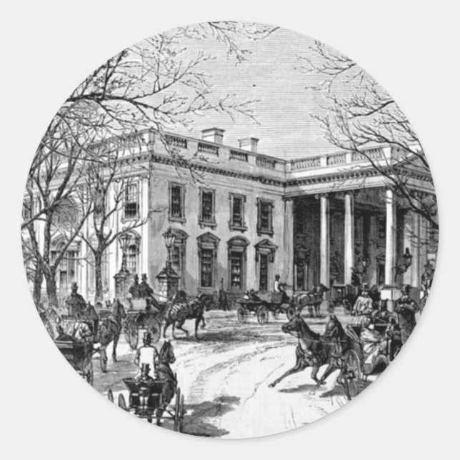 Adesivo Cartões de natal Dos Cartões Da Casa Branca (Frente)