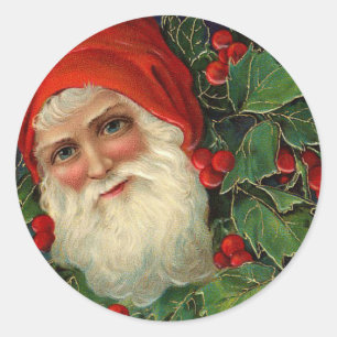 Adesivo Cartões de Natal elegantes da arte de Papai Noel