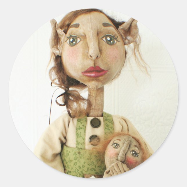 Adesivo Cartões de Natal - Pasta de Arte Folha Primitiva (Frente)