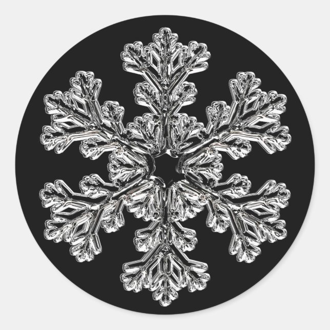 Adesivo Cartões de natal Silver Snowflake (Frente)