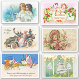 Adesivo Cartões de Natal Vintage Divertidos para Scrapbook