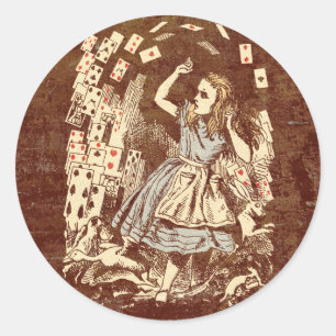 Adesivo Cartões Voadores Alice Vintage