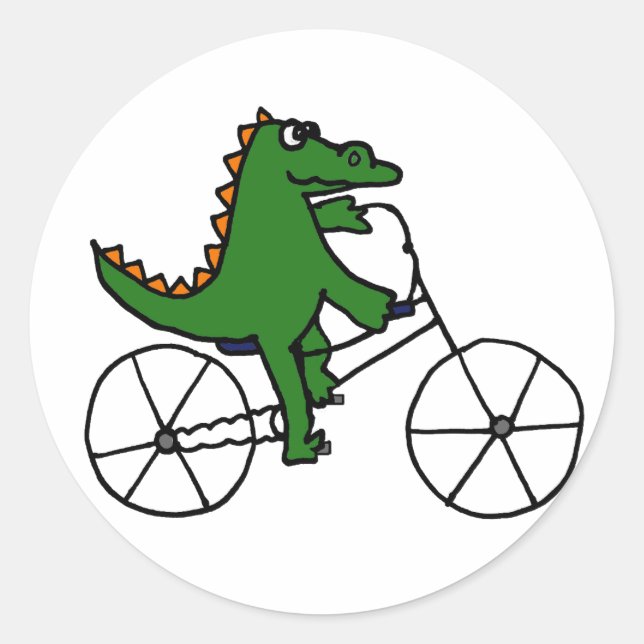 Adesivo Cartografia de Bicicleta Funny Alligator (Frente)