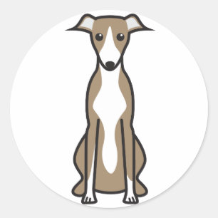 Adesivo Cartografia de Cachorro de Whippet