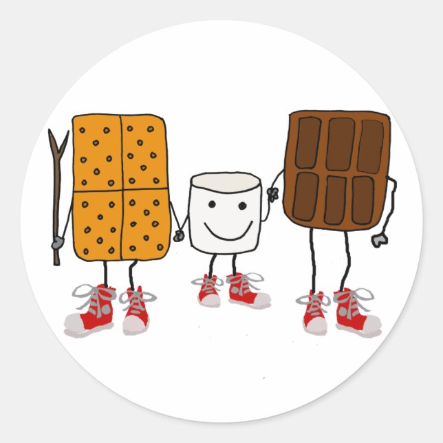 Adesivo Cartografia de Caracteres Funny Smores (Frente)
