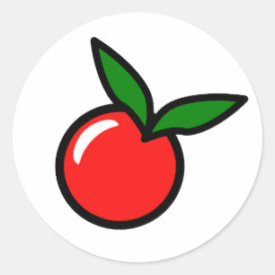 Adesivo Cartografia de Fruta Vermelha de Cereja de Maçã Be